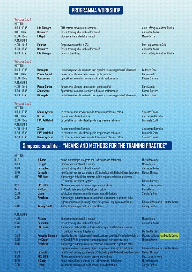 VI° International Congress and XXVII° AIPAC National Convention playbill, featuring Doct. Andrea Del Seppia